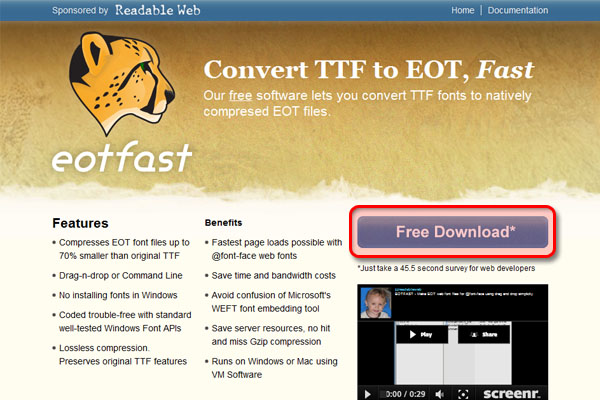 EOTFastのダウンロードサイ