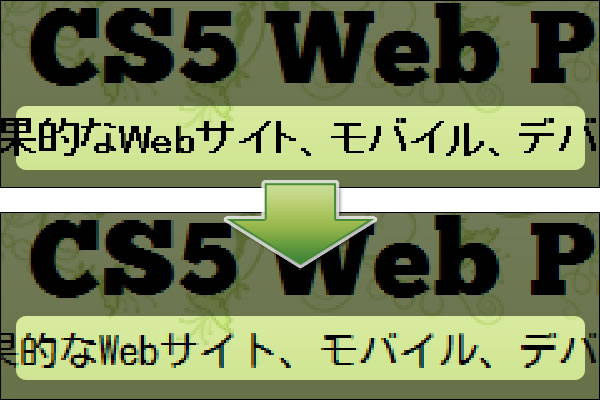 主題と副題にそれぞれウェブフォントを適用した様子