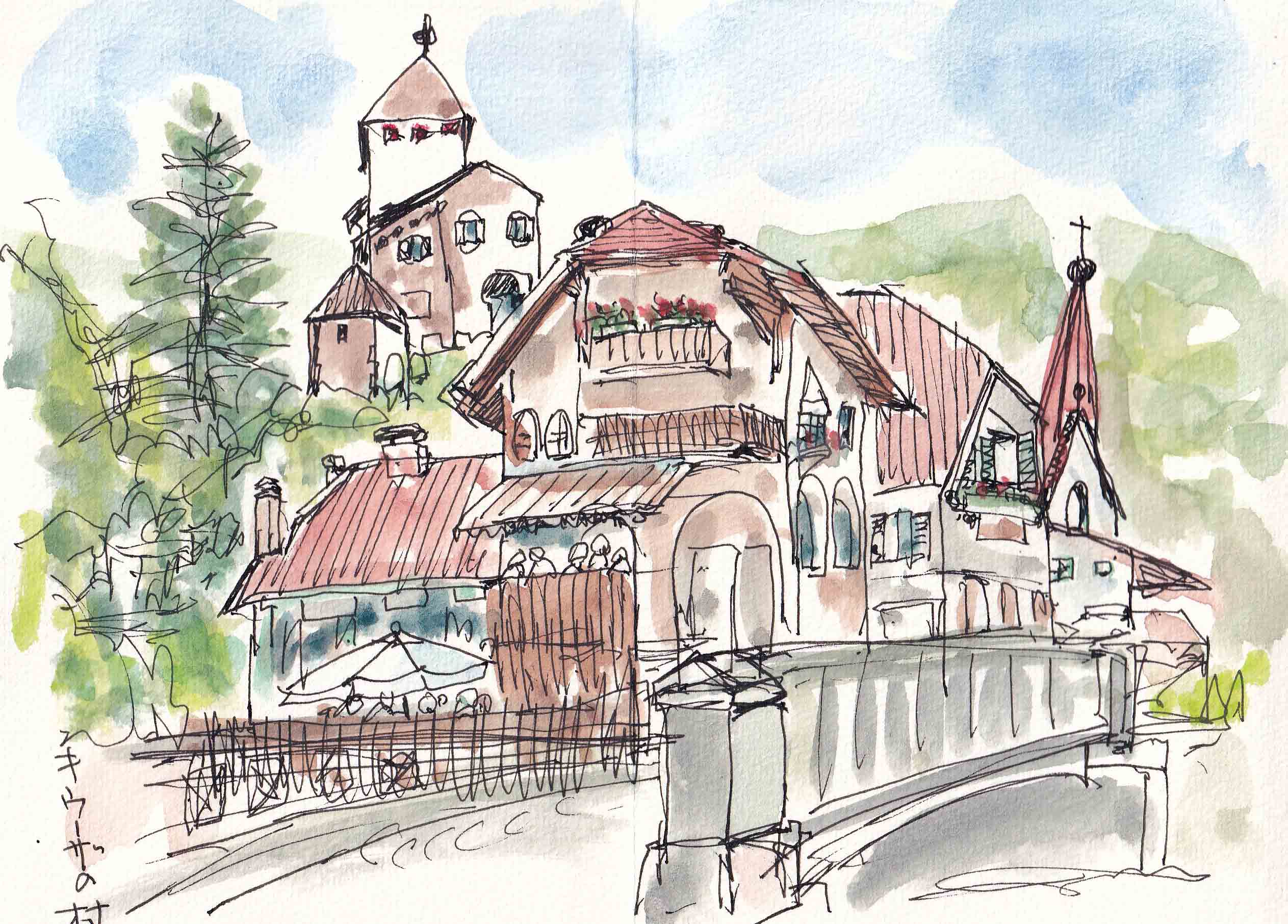 flower 花城康雄公式サイト 風景スケッチ 淡彩スケッチ